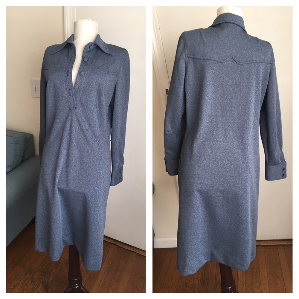 Vtg Shifts International Western Shift Dress